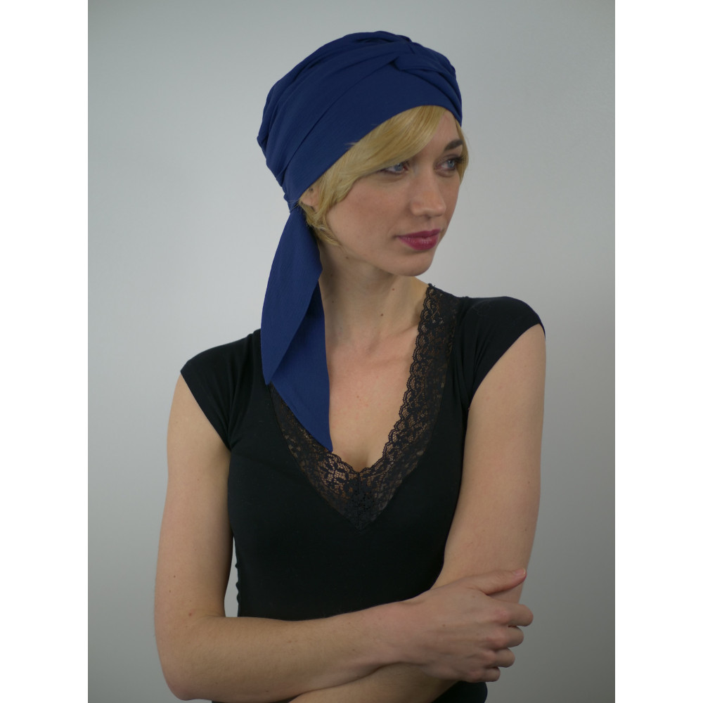 TURBAN ! TURBAN FEMME - FOULARD AVEC PAN A NOUER - EMALIZ HAIR