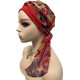 BONNET FOULARD CHIMIO PREFORME ESTELA AVEC SON JOLI PAN FLEURI - Emaliz Hair