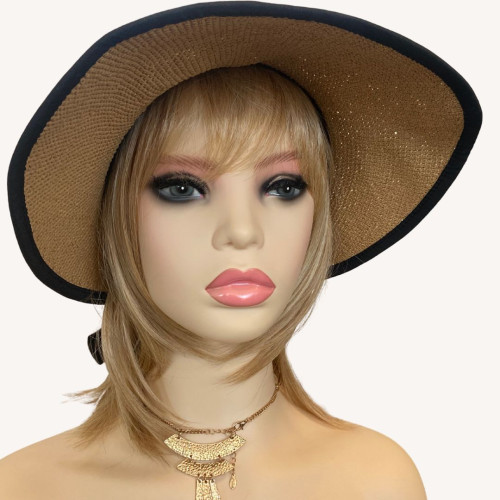 ÉLÉGANT CHAPEAU SOLAIRE FEMME EN CHIMIO - Emaliz Hair &quot; Jaha &quot;