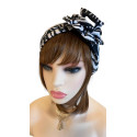 BONNET ROSACE NOIR A MOTIF | Emaliz Hair