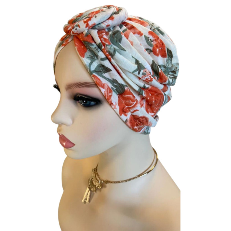 BONNET ROSACE FLEURIE|Emaliz Hair