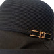 CHAPEAU CLASSE NOIR AVEC DETAIL DORE | Emaliz Hair