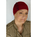 Bonnet chimio rouge élégant pour femme | Emaliz Hair