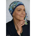 FOULARD BONNET POUR FEMME POST CHIMIO - TOSCANE TURQUOISE BY EMALIZ HAIR