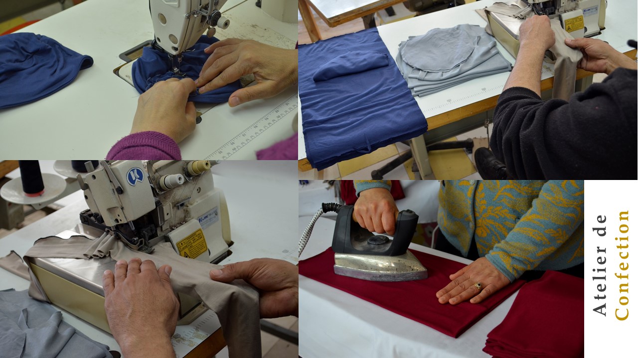 Bonnet chimio foulard intégré fabriqué en Vendée Tropiques -  Abracadabracreations